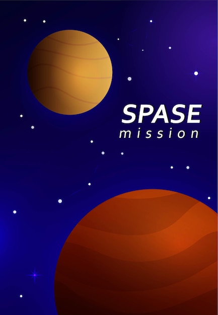 Espace avec affiche de planètes