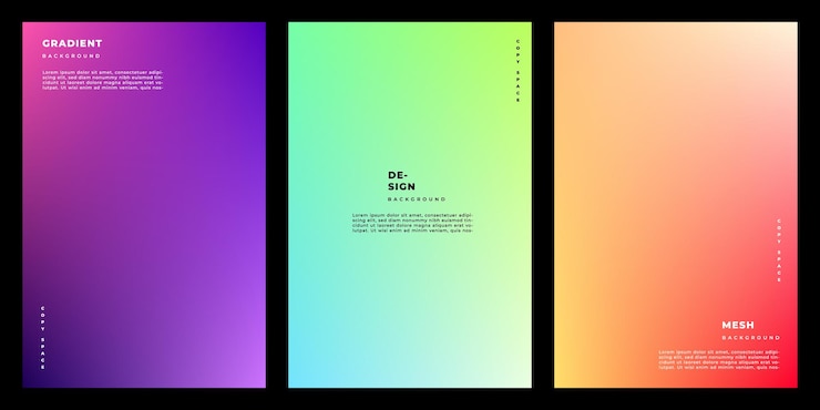 Vecteur espace de copie de modèle de fond dégradé coloré abstrait défini pour le dépliant ou le dépliant de la bannière de l'affiche