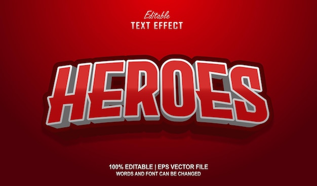 Esport De Luxe De Style Heroes Editable Text Effect