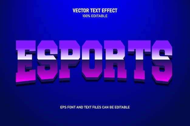 Vecteur esports effets de texte modifiables style de tendance moderne