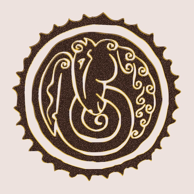 Esquisse sur un thème de l'art scythe l'image symbolique d'un cheval
