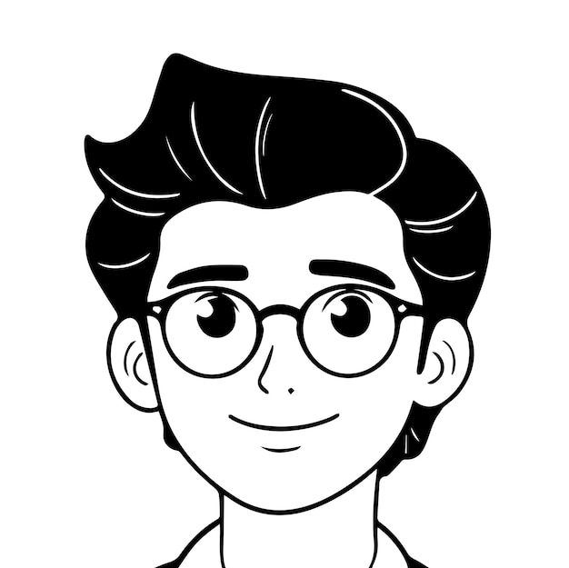 C'est un avatar de garçon intelligent qui est mignon.