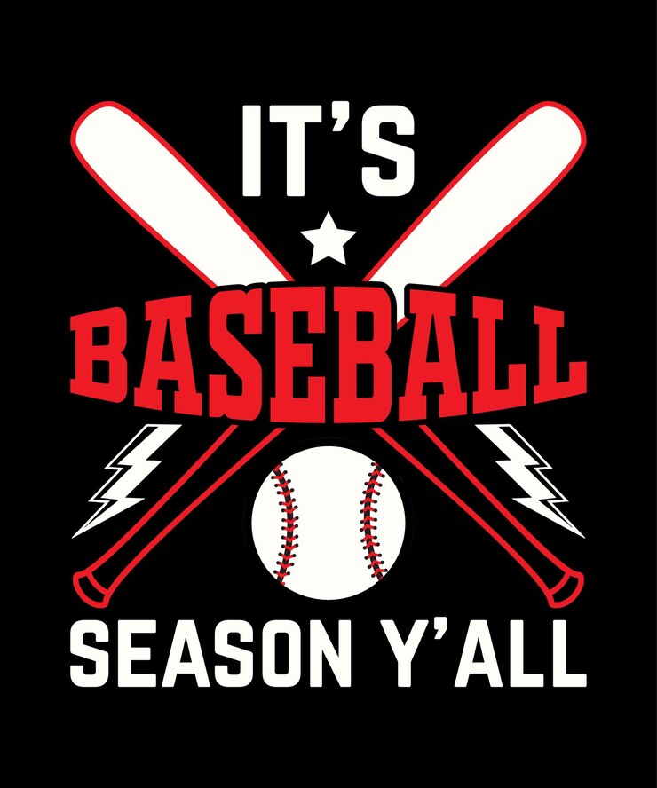 C'est la conception de t-shirts de la saison de baseball.