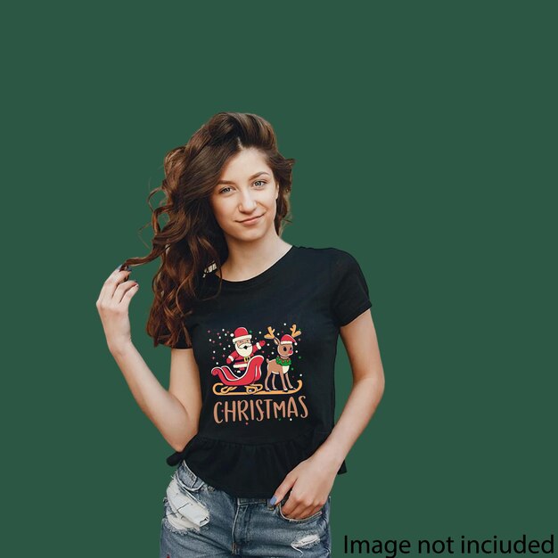 Vecteur c'est le moment le plus merveilleux pour un joyeux jour de noël cadeau t-shirt de noël conception générateur d'ia