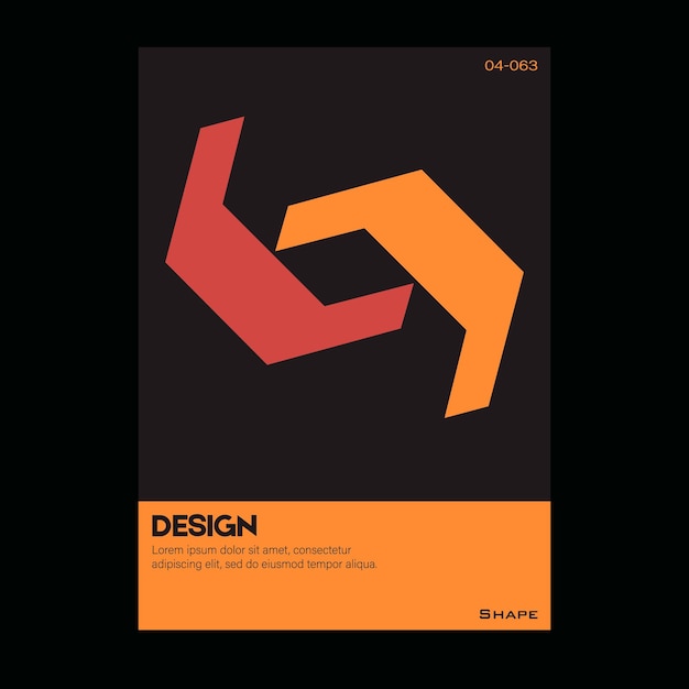 Esthétique méta moderne de la mise en page des affiches de design suisse Modèle graphique composé d'une typographie audacieuse et de formes géométriques
