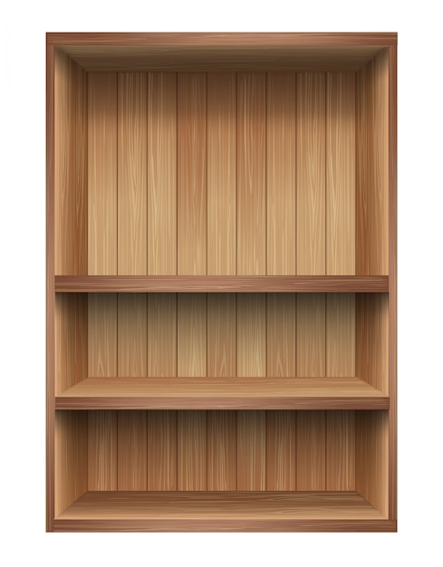Étagère en bois, élément design.