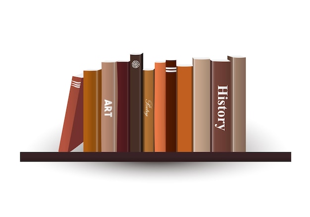 Étagère à livres Illustration vectorielle Librairie intérieure