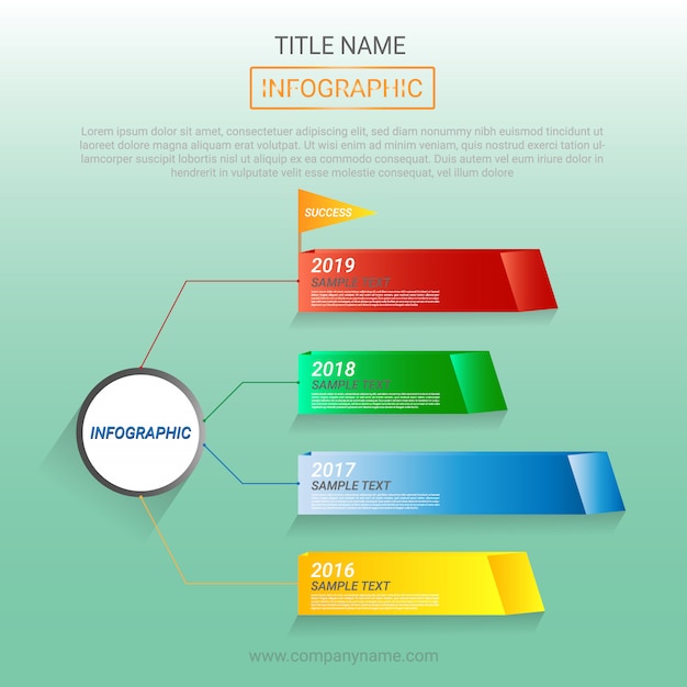 Étape D'affaires Coloré Infographique