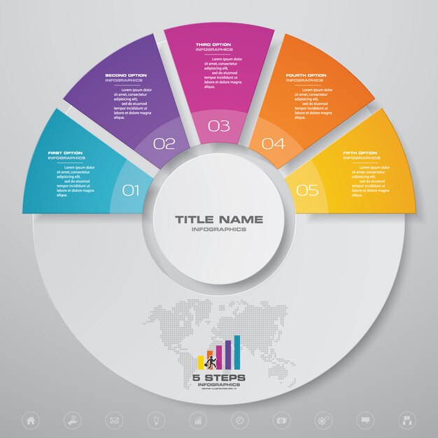 Étapes Cycle Graphique éléments Infographiques.