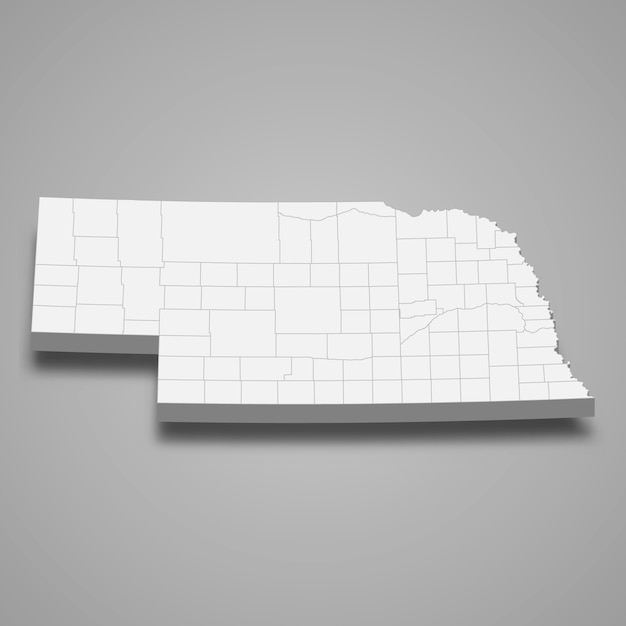 État De La Carte 3d Des états-unis