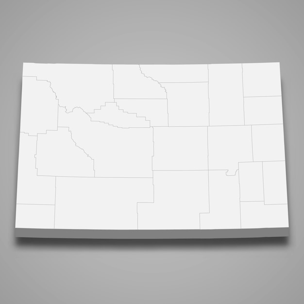 État de la carte 3D des États-Unis