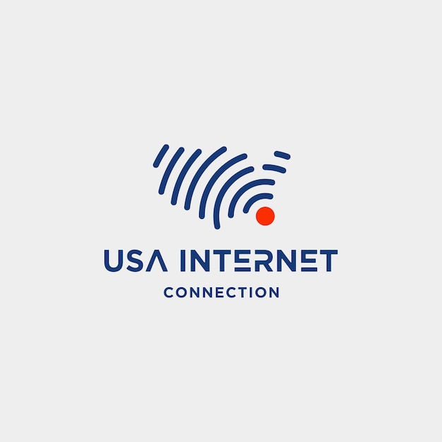 États-unis Signal Logo Design Vecteur Internet Symbole Icône Isolé