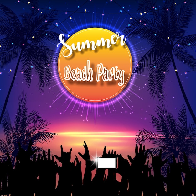 Vecteur Été beach party flyer design