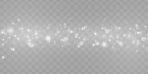 Étincelles blanches effet de lumière scintillante Particules de poussière scintillantes Star burst avec sparkle Xmas bokeh