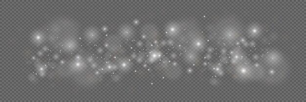 Des étincelles de poussière et une étoile blanche brillent d'une lumière spéciale.