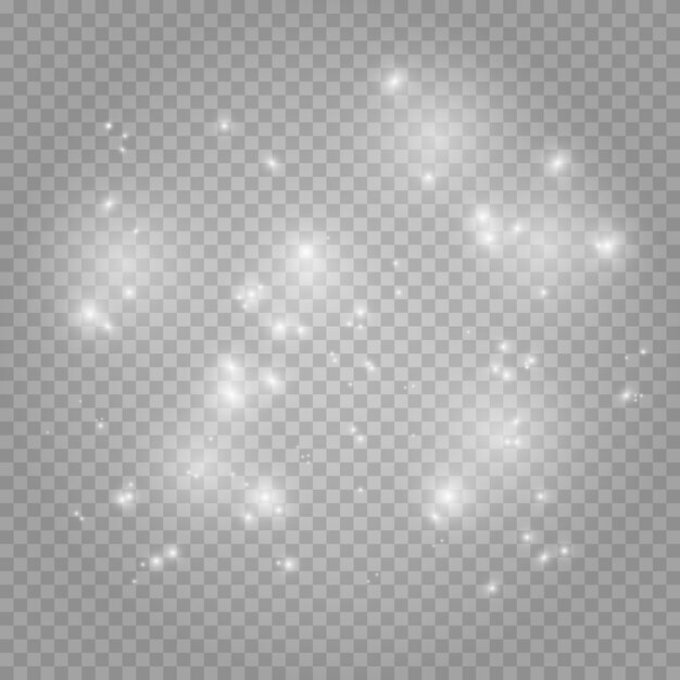 Les étincelles de poussière et les étoiles dorées brillent d'une lumière spéciale