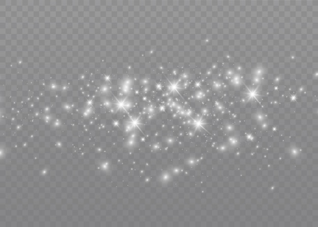 Les étincelles de poussière et les étoiles dorées brillent d'une lumière spéciale.