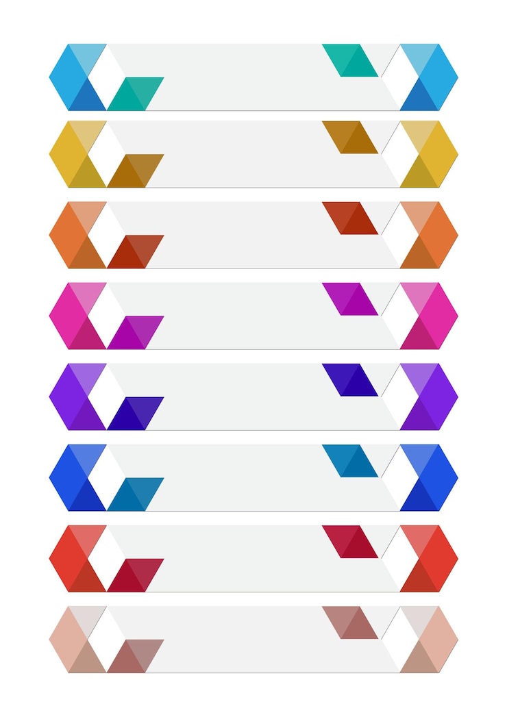 Vecteur étiquette 3d colorée avec vecteur transparent
