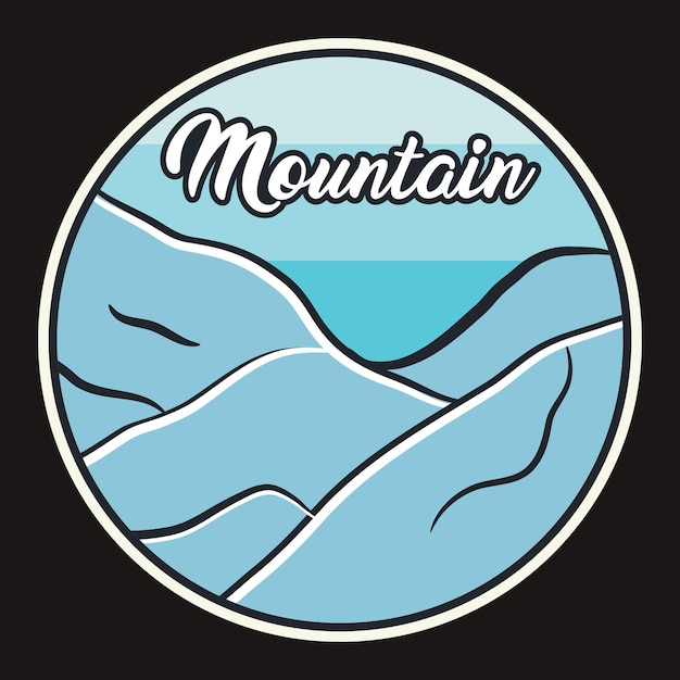 Étiquette d'aventure en plein air de montagne Illustration vectorielle Autocollant d'insigne vintage rétro et t-shirt De