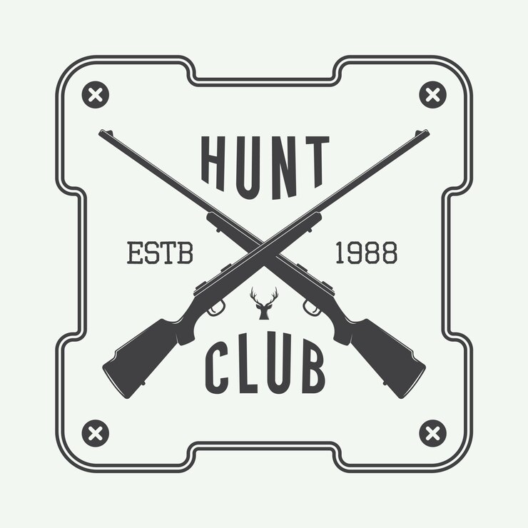 Vecteur étiquette de chasse, logo
