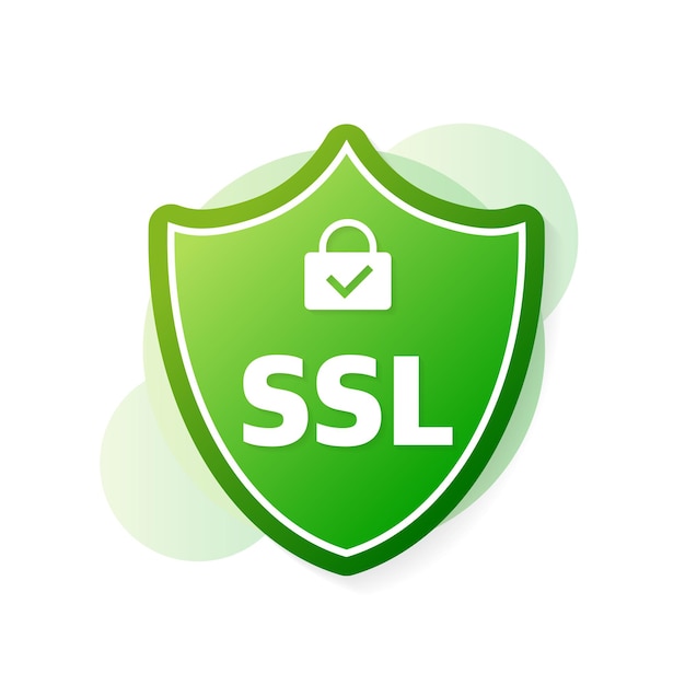 Étiquette De Cryptage Ssl Bannière Sécurisée Illustration Vectorielle