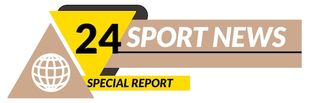 Étiquette d'écran d'actualités sportives Étiquette de rapport spécial