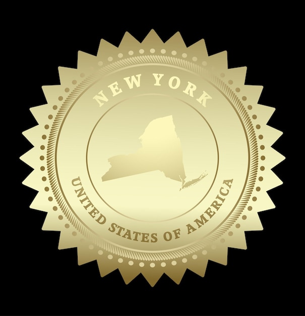 Étiquette étoile d'or New York