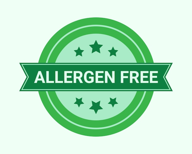 Étiquette exempte d'allergènes