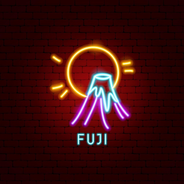 Étiquette Fuji Neon