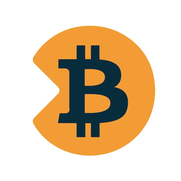 L'étiquette de l'icône du symbole de la crypto-monnaie bitcoin vectorielle gratuite