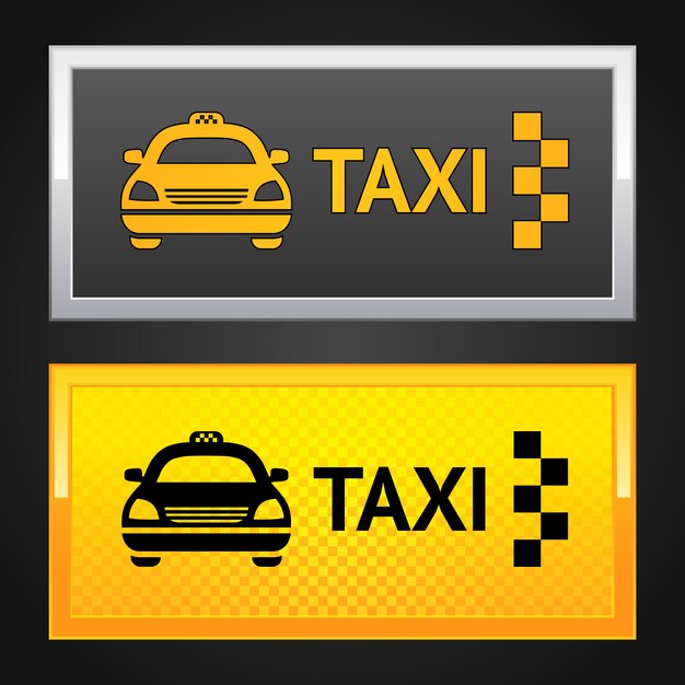 Vecteur Étiquette de jeu de taxi