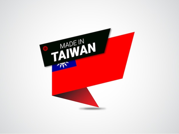 Étiquette De Marque Fabriquée à Taiwan