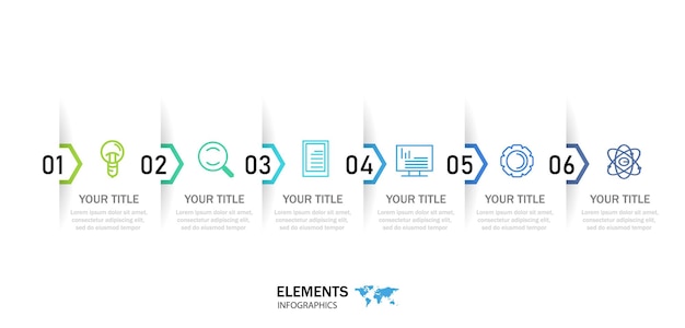 Étiquette De Modèle D'infographie Moderne De Vecteur Pour Les Diagrammes, Le Graphique, La Présentation. Notion D'entreprise.