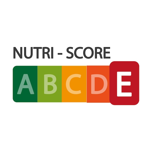 Vecteur Étiquette officielle nutri score e score illustration vectorielle