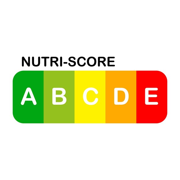 Étiquette Officielle Nutri Score Illustration Vectorielle