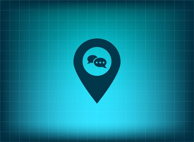 Étiquette pour le symbole de la carte Illustration vectorielle sur fond bleu Eps 10