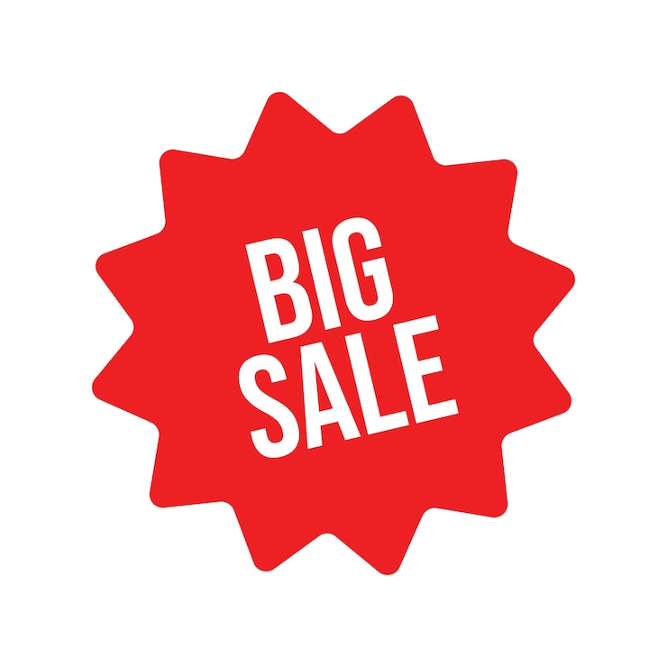 Vecteur étiquette rouge de grosse vente étiquette pour les étiquettes de produits de la boutique élément de conception vectoriel