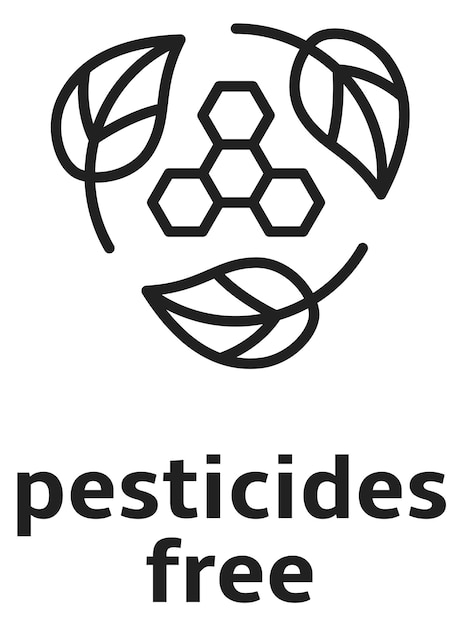 Étiquette Sans Pesticides Aucun Signe De Produits Chimiques Produit Naturel