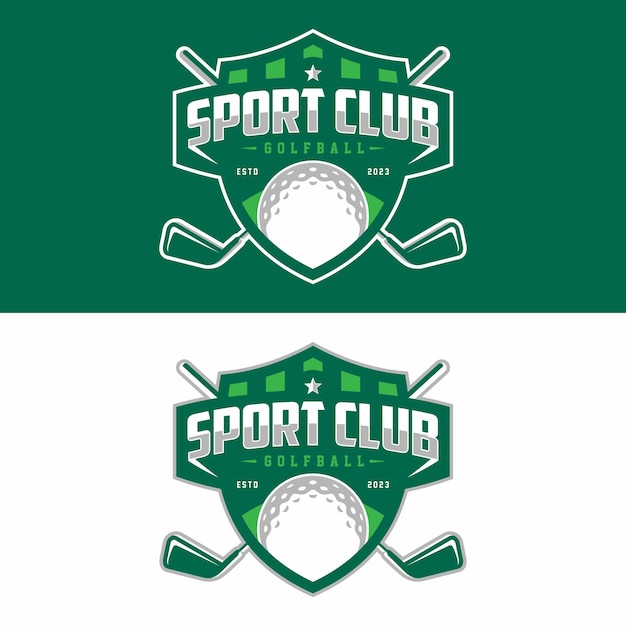 Étiquette vectorielle du golf Logo du championnat de golf Illustration vectorielle