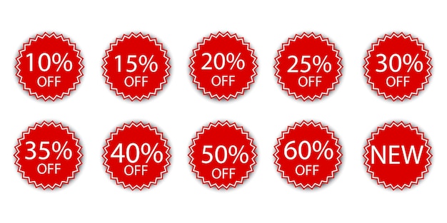 Étiquette de vente avec pourcentage de réduction