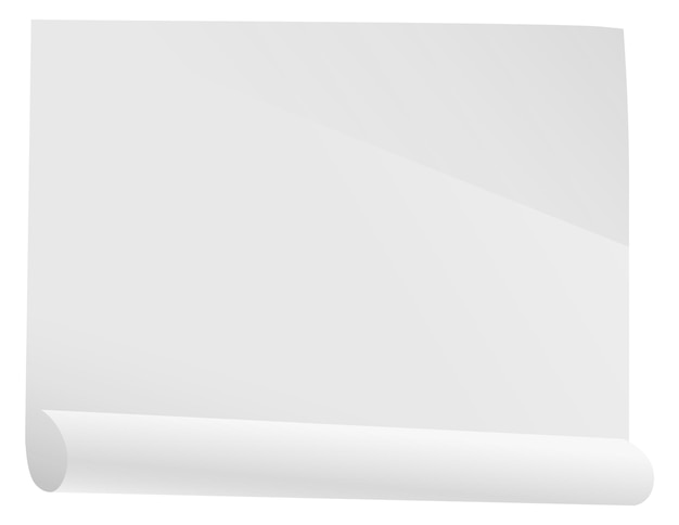 Étiquette vierge avec bord recourbé Maquette blanche réaliste
