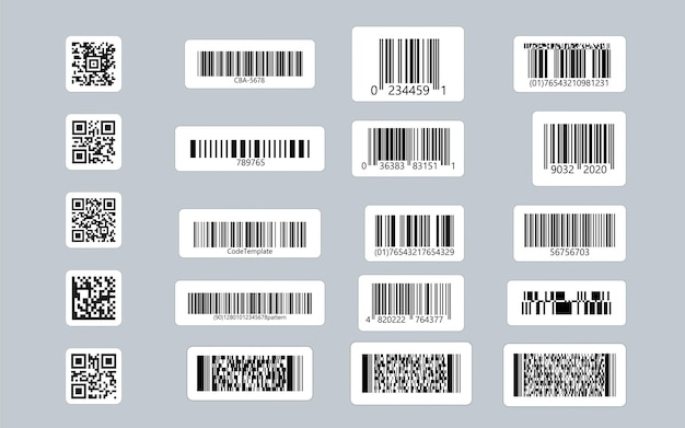 Étiquettes de code sur fond isolé Exemple de code