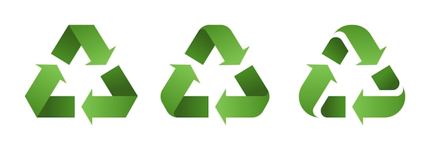 Étiquettes d'étiquettes de signes symboliques recyclés pour produits verts Collecte de signes à flèches de recyclage