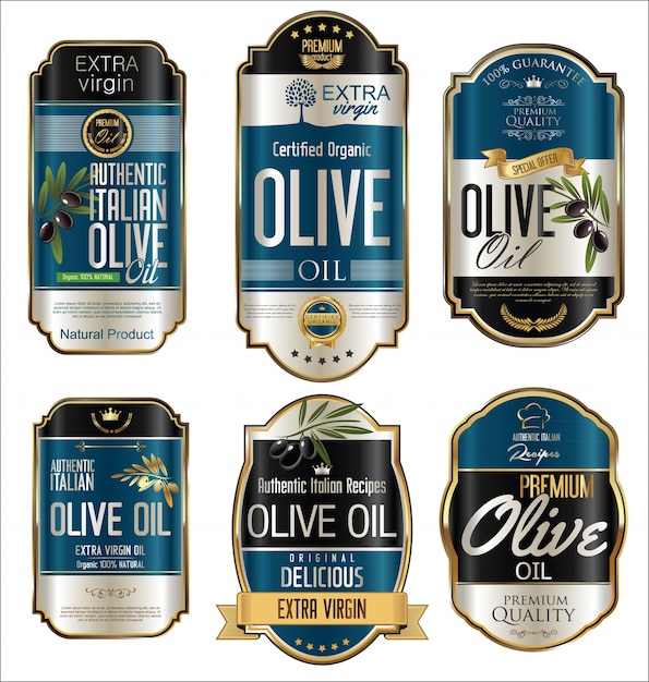 Les étiquettes D'huile D'olive