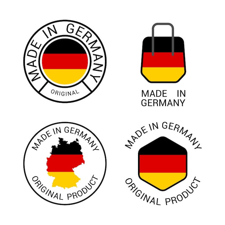 Vecteur étiquettes de made in germany