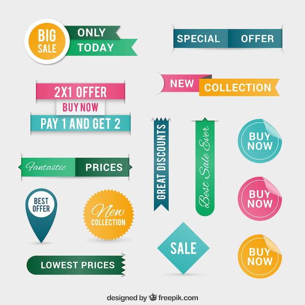 étiquettes de l&#39;offre