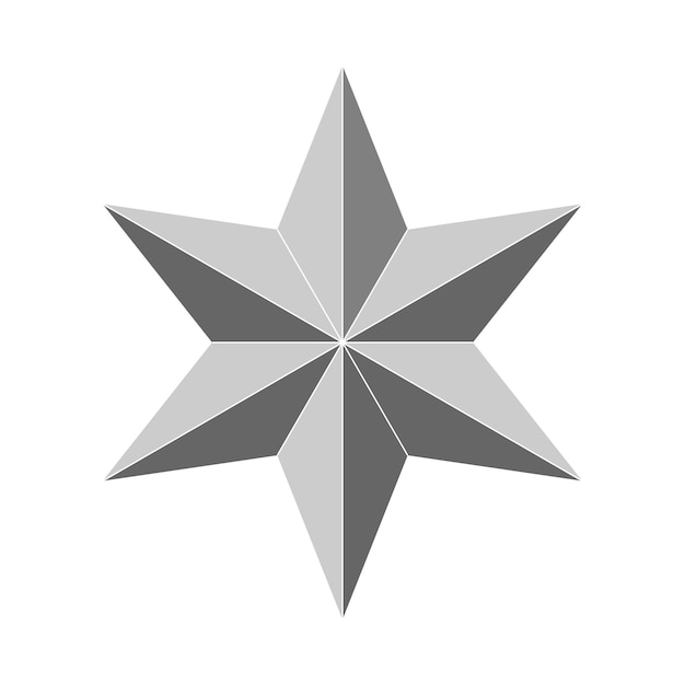 étoile biseautée 3d
