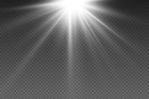 Une étoile brillante et un éclair de rayons Une explosion magique de lumière et d'étincelles