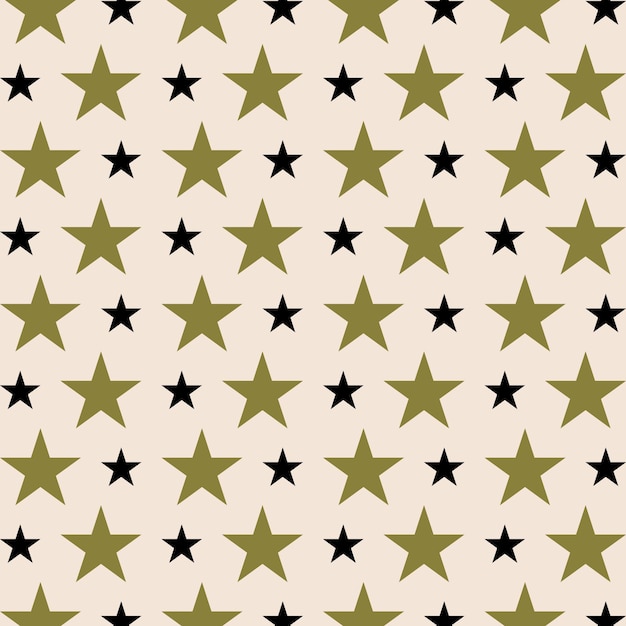 Étoile couleur neutre répétant le motif tendance fond d'illustration vectorielle