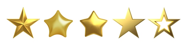 Étoile dorée 3D